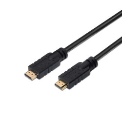 Cabo Aisens HDMI V2.0 Premium de Alta Velocidade/HEC 4K@60HZ 18GBPS com Repetidor - A/M-A/M - 25m - Cor Preto