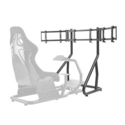 Suporte Cromad para 3 monitores de 24" a 32" Ideal para uso com o assento do cockpit do simulador - Sistema Antirroubo - Peso má