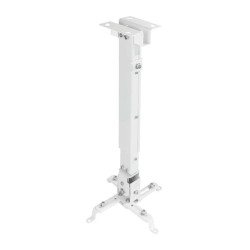 Suporte Universal de Teto para Projetor Tooq - Inclinável e Giratório - Peso Máximo 20Kg - Cor Branco