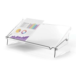 Fellowes Clarity Document Stand & Lectern - Espaço Interior para Add-ons - Formatos de Papel A4, A3 - Até 6kg - Cor Transportes