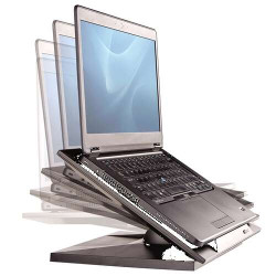 Suporte para Portátil Fellowes Designer Suites - Altura Ajustável em 4 Posições - Ângulo de Inclinação 30º - Base Antiderrapante