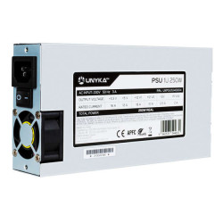 Fonte de alimentação padrão Unykach Flex 1U 250W Flex 1U Standard - APFC - Ventilador de 40mm