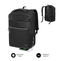 Mochila Acolchoada Subblim para Computadores 15.6" - Alta Proteção com Sistema de Acolchoamento de Ar - Resistente à Água - Port