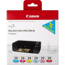 Canon PGI29 Pacote de 6 cartuchos de tinta originais - 4873B005