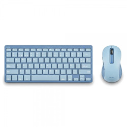 NGS Fantasy Pack Teclado Silencioso Compacto + Rato Silencioso 1600dpi 5 Botões - 2.4GHz, Ligação BT1 e BT2 - Cor Azul