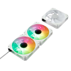 Abysm Gaming Arclight 2.0 ARGB White Pack de 3 ventiladores de 120mm com iluminação ARGB - Velocidade máxima 1500rpm - Conexão d