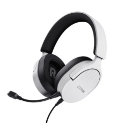 Auricular Trust GXT489 Fayzo Gaming - Iluminação RGB - Headband ajustável - Controles de fácil acesso - Cor Branco