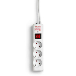 Salicru SPS SAFE 3 Protetores Elétricos Ativos de Última Geração - 3 Tomadas Schuko - Cor Branco