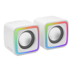 Mars Gaming MSCUBE 8W Colunas - Iluminação RGB - Som DSP - USB, entrada Jack de 3,5 mm - Compacto e leve