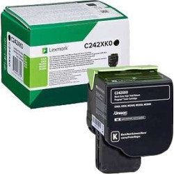 Lexmark C2425/C2535/MC2425/MC2535/MC2640 Preto Cartucho de Toner Original - C242XK0