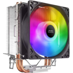 Mars Gaming 90mm CPU Fan com dissipador de calor - Iluminação RGB - Até 130W - Velocidade máxima 2200rpm - 2 heatpipes