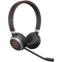 Auricular estéreo Jabra Evolve 65 SE UC com microfone Bluetooth - Cancelamento de ruído - Autonomia de até 12h - Faixa de cabeça