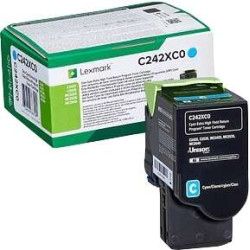 Lexmark C2425/C2535/MC2425/MC2535/MC2640 Ciano Cartucho de Toner Original - C242XC0