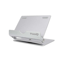 Suporte de Mesa Tooq para Tablet de até 10" - Inclinável e Giratório - Base Antiderrapantete - Cor Prata