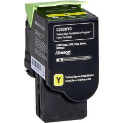 Lexmark C2325/C2425/C2535/MC2325/MC2425/MC2535/MC2640 Amarelo Cartucho de Toner Original - C232HY0