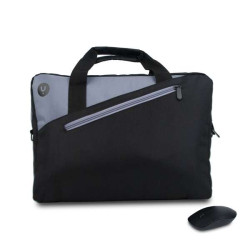 Pacote NGS Maleta para Laptop 15.6" + Mouse USB Sem Fio 1000dpi 3 Botões - Uso Ambidestro - Cor Preto