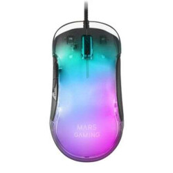 Mars Gaming MMGLOW USB Gaming Mouse 12800dpi - Corpo com acabamento espelhado - 6 botões - RGB Chroma Lighting - Uso destro - Ca