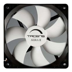 Tacens Aura II Fan 120mm - Caixa Preta, Lâminas Brancas - Velocidade máxima 1200rpm