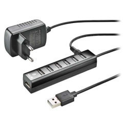 NGS Ihub7 Tiny USB 2.0 Hub - 7 portas USB 2.0 - Adaptador de alimentação - Velocidade de até 480Mbps