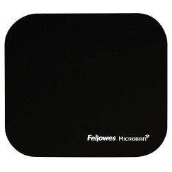 Fellowes Mouse Pad com Microban - Proteção Antibacteriana - Base de Borracha - 23,2x19,9cm - Cor Preto