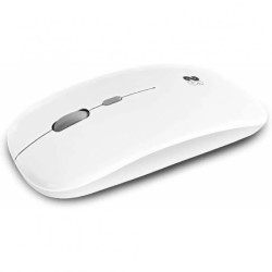 Subblim Dual Flat Mouse - Conexão Dupla - Click Silencioso - Bateria Recarregável - Roda de Silicone - Precision 1600 DPI - Cor 
