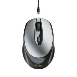 Trust Zaya Recarregável USB Wireless Mouse 1600dpi - 3 Botões - Uso Ambidestro - Cor Cinza/Preto