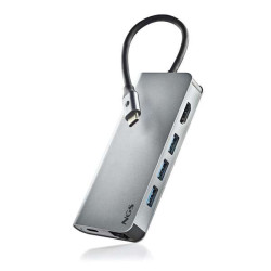 NGS Wonder Dock 8 em 1 Hub USB-C - 3x USB 3.0, 1x USB-C PD 60W, 1x HDMI, 1x RJ-45, SD Slot 40 Mbps e TF Slot 40 Mbps - Suporta r