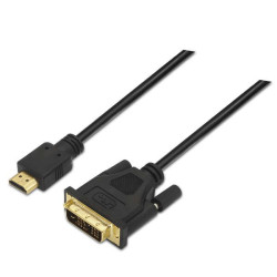 Cabo Aisens DVI para HDMI - DVI18+1/Male-HDMI To Male - 1.8m - Full HD - Preto