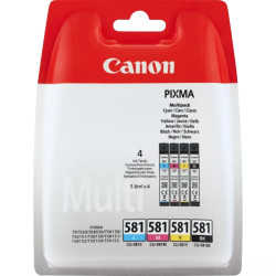 Canon CLI581 Pacote de 4 cartuchos de tinta originais - 2103C004/2103C007