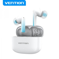 Auricular Bluetooth 5.3 Vention com estojo de carregamento - Autonomia de 6h ELF E04 - Cor Branco
