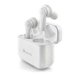 Auricular intra-auriculares NGS Artica Bloom White Bluetooth 5.1 TWS - Mãos livres - Assistente de voz - Autonomia até 7h - Base