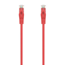 Cabo de rede Aisens RJ45 LSZH CAT.6A 500 MHZ UTP AWG24 - 3.0M - Cor Vermelha