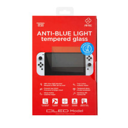 FR-TEC Anti Blue Light Vidro Temperado para Nintendo Switch Oled - Dureza H9 - Blocos 98% Radiação Azul - Aderência Sem Resíduos