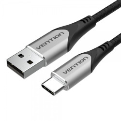 Cabo Vention USB-A Macho a USB-C Macho 3A 60W 480Mbps - 3m - Cor Cinza