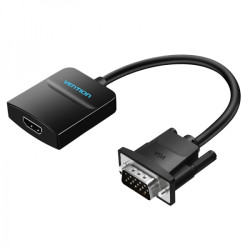 Vention VGA Macho para HDMI Fêmea Conversor - 0.5m - Cor Preto
