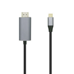 Conversor Cabo Aisens USB-C a HDMI 4K@60HZ - USB-C/M-HDMI/M - 1.8M - Cor Preto