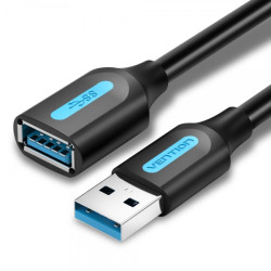Extensão Cabo Vention USB 3.0 A Macho a A Hembra - 1.5m - Cor Preto