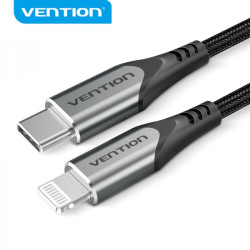 Vention USB-C para Lightning 3A 27W 480Mbps MFi Cabo - 2m - Cor cinza
