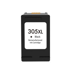 HP 305XL Preto Cartucho de Tinta Remanufacturado - Mostra Nivel de Tinta - Substitui 3YM62AE/3YM61AE