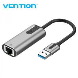 Vention Adaptador USB 3.0 a RJ45 1000Mbps - 0.15m - Cor Cinza