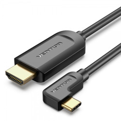 Vention USB-C macho para HDMI 2.0 macho cabo de ângulo reto - 1.5m - cor preta
