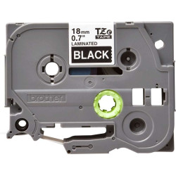 Brother TZe345 Original Laminated Label Tape - Texto branco sobre fundo preto - Largura 18mm x 8 metros