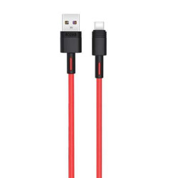 XO NBQ166 Cabo USB de carregamento rápido - Tipo C - 5A - 1m - Cor Vermelha