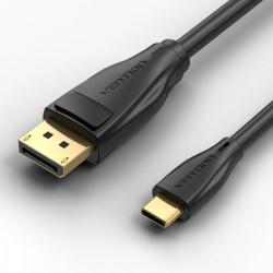 Vention USB-C macho para Displayport cabo conversor macho - 1m - cor preta