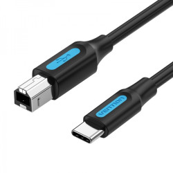 Vention USB-C 2.0 to B Cabo para impressora - 2m 2A - Preto
