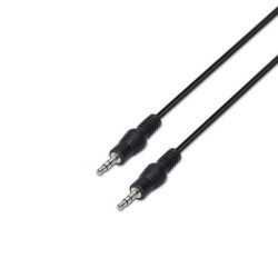 Cabo de áudio estéreo Aisens - JACK 3.5/M-JACK 3.5/m - 3.0m - Cor preta