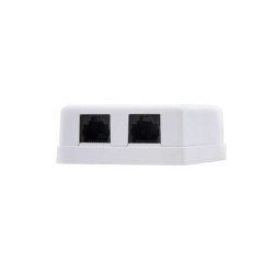 Nanocable RJ45 Cat.6 UTP Superfície Rosette 2 Soquetes