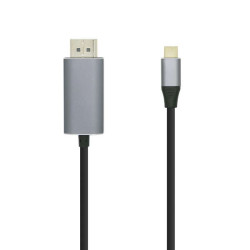 Conversor Cabo Aisens USB-C A Displayport 4K@60HZ - USB-C/M-DP/M - 0.8M - Cor Preto