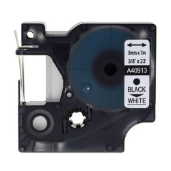 Dymo D1 40913 Fita de Etiquetas Genérica para Rotuladora - Texto preto sobre fondo branco - Largura 9mm x 7 metros - Substitui 