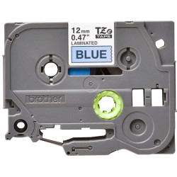 Brother TZe531 Original Laminated Label Tape - Texto preto sobre fundo azul - Largura 12mm x 8 metros